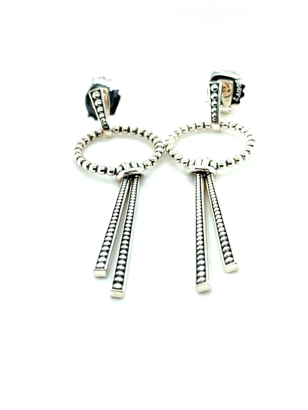 LAGOS Signature Caviar Bead & Circle Drop Earrings